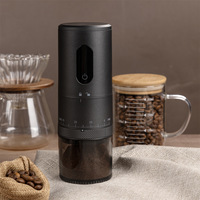 Portable USB Rechargeable petit broyeur de grains de café sans fil Mini boîtier électrique en acier inoxydable céramique français pour un usage domestique