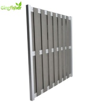 Clôture verticale en composite bois-plastique décorative en aluminium pour extérieur, respectueuse de l'environnement, résistante aux rongeurs, imperméable, certifiée, 6 pieds