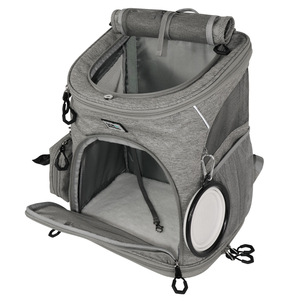 Sac à dos pour animaux de compagnie tendance, fermeture éclair, rembourrage multi-structure, matériau en maille polyester, pratique pour les petits chiens et chats, respirant - Product Image 3