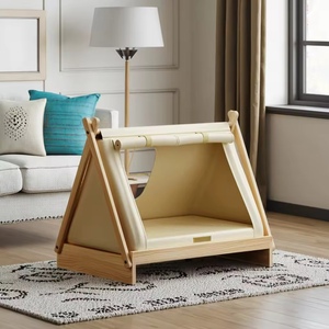 Ganzjährig Massivholz Katze Hunde bett Beruhigendes Zelt Wasch bar Einfache Installation Demontieren Sie Haustier möbel - Product Image 1