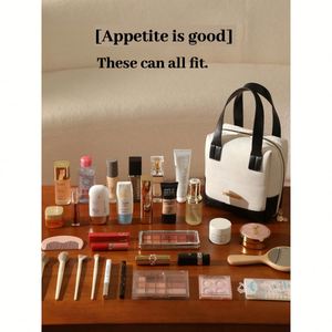 Bolsa de Maquillaje Tejida de Alta Gama, Nueva, Portátil, de Gran Capacidad, con Compartimentos, para Viajes - Product Image 3