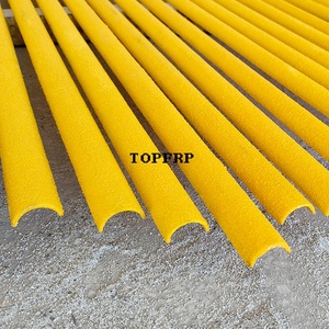 <b>Slip</b> Resistance FRP <b>Half</b> Round Grit Coated Ladder Rung Cover - Product Image 1