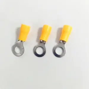 RV5.5-6 करने के लिए पीले रंग की अंगूठी अछूता टर्मिनलों 4 12- 10 AWG 6mm2 केबल तार कनेक्टर टर्मिनल ब्लॉक पीछे पीछे फिरना
