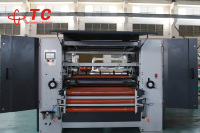 Máquina de laminación y descarga de película con múltiples descuentos para enrollar y prensar material de papel en rollos