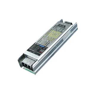 Fuente de alimentación delgada WHOOSH CE FCC, controlador LED de alta eficiencia de 60W, PF> 0,97 AC 180-240V DC 12V 24V 100W 200W 300W 400W