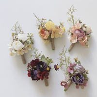 Bunga Kain Buatan Boutonniere Korsase Bunga Berbagai Warna Perlengkapan Studio Foto Perayaan Pernikahan