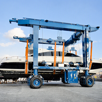 50 100 300 500 1200 Tonnen Marine-Reisekran mit Gummireifen, Yacht-Portalkran, Bootshebevorrichtung für Marina, Yachtclub, Werft und Auslaufplätze