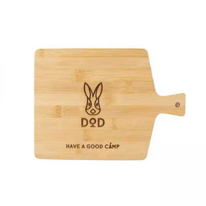Planche à découper en bambou portable pour le camping en plein air, pour pain, steak, pizza, fromage, couleur bois naturel, style simple - Product Image 2