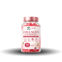 Gummies de collagène OEM ODM avec acide hyaluronique et vitamine C, complément anti-âge pour la peau, les cheveux et les ongles, marque privée
