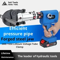 Herramienta de Prensado de Tuberías de Agua de Acero Inoxidable de Grado Industrial Recargable TAIYU SME-1550, Abrazadera Portátil de 21V con Presión de Anillo