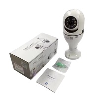 Caméra ampoule WiFi HD 2MP, vue panoramique à 360 degrés, vision nocturne infrarouge 1080p, capteur CMOS, audio bidirectionnel, étanche IP65