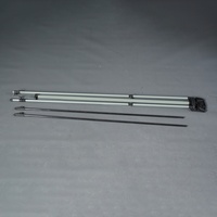 Support de bannière incurvé personnalisé avec éclairage, drapeaux en polyester, poteaux en fibre de verre et aluminium, couleur personnalisée, livraison 5-20 jours, 60*160 80*180