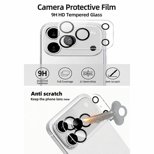 Protector de Lente de Cámara 9H con Logotipo Personalizado OEM de Fábrica para iPhone 17 Air 18 Pro Max, Protector de Cámara Trasera Antirrayas para Teléfono Celular - Product Image 2