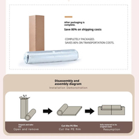 Matelas confortable en mousse à mémoire de forme à ressorts ensachés haute densité, taille standard, fermeté moyenne moderne, épaisseur de 24 cm, garantie de 10 ans