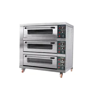 2023 Industriële Cake Bakken 3 Dek Bakkerij 3 Dienblad Elektrische Oven Broodbakmachine Voor Restaurant