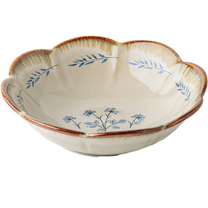 จานลายดอกไม้เซรามิกแบบใช้แล้วทิ้งจานข้างจานของหวานผลไม้ใหม่ขนาด6นิ้ว - Product Image 5