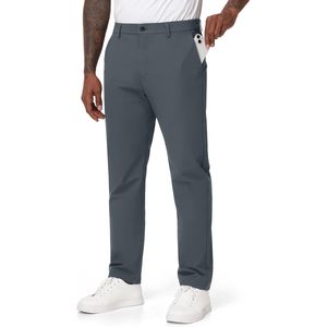 FOXA Men's Golf Dress <b>Pants</b> 30 32 Inch Lightweight Breathable Casual Trousers With Pockets For Travel <b>Work</b> - Product Image 1