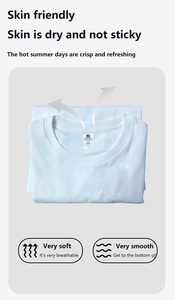 Camiseta de Verano de Algodón de 180g al por Mayor, Cuello Redondo, Secado Rápido, Estilo Casual y Formal, con Estampado Digital, Camiseta Lisa - Product Image 3