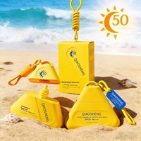 Bouteille triangulaire portable personnalisée de 40 ml avec cordon, contenant de voyage anti-fuite pour crème solaire et sérum de soin de la peau