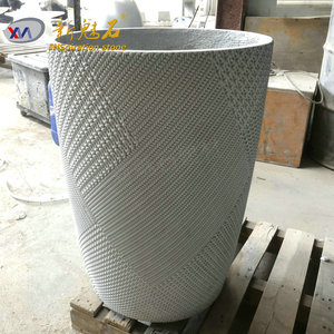 Nuevos Materiales de Construcción de Piedra, Maceta de Hormigón GRC XMS006, Jardinera para Exteriores Resistente a la Corrosión - Product Image 1