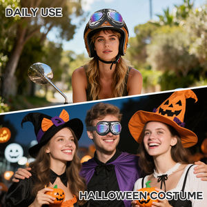 Gafas de Motocicleta Retro con Marco Completo de ABS, Lentes HD Reemplazables, Protección UV, Resistentes al Viento y a la <span class=keywords><strong>Arena</strong></span>, Gafas de Sol <span class=keywords><strong>para</strong></span> Exteriores - Product Image 6