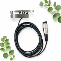 Sonde LVDT élastique interchangeable Marposs A17 à déplacement linéaire plat 0,8 mm, protection IP65, connecteur Lumberg SV50/6