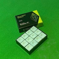 Craie de billard Saellee S9 Big Box, 12 pièces par boîte, craie verte huileuse et sèche pour queue de billard, en stock, vente en gros, logo personnalisé OEM