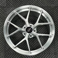 Jantes forgées monobloc 19 20 pouces compatibles BMW M4 F82 5x120, finition argent brossé, concave profond, à rayons en Y, certifiées TUV JWL