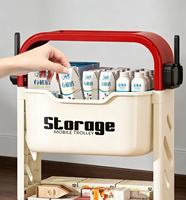 Étagère de rangement multifonctionnelle mobile en PP, idéale pour ranger les collations et les jouets d'enfants dans le salon