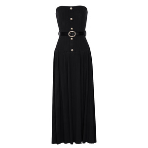 Abito Lungo Verde Senza Maniche <span class=keywords><strong>con</strong></span> <span class=keywords><strong>Cintura</strong></span> <span class=keywords><strong>in</strong></span> <span class=keywords><strong>Maglia</strong></span>, Nuovo Modello 2026, Trendy e Casual, Sette Colori Disponibili - Product Image 2