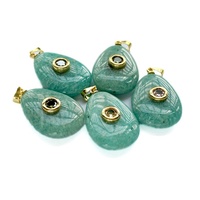 Pendentif Vintage en Amazonite, Breloque en Cristal de Guérison pour Femme, Bijoux Fins, Vente en Gros