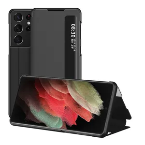 Ốp Điện Thoại Tráng Gương Dạng Lật Trong Suốt Cho Samsung <span class=keywords><strong>Galaxy</strong></span> S21 Ultra S21 Plus Note 20 A51 A71 - Product Image 1