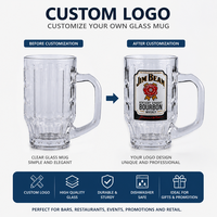 Verre à bière en blé personnalisé avec logo, faible MOQ, classique, écologique, réutilisable, avec poignée durable, vente en gros, expédition immédiate, haute qualité