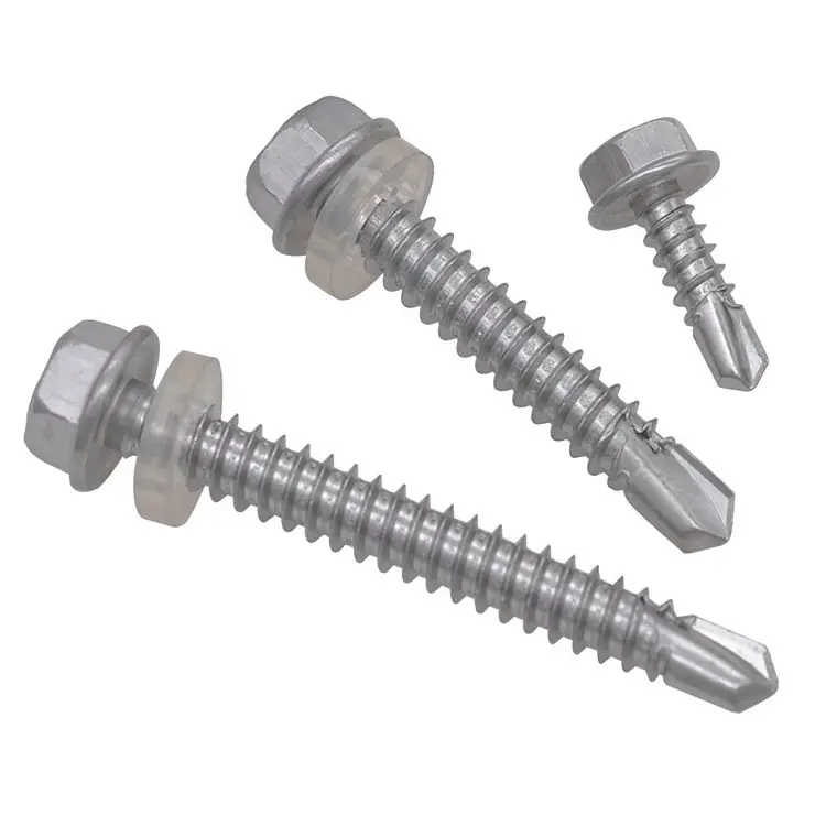 OEM Factory Roof Screw High Strength Ind Hex Head Metal TEK Stainless Steel Self Drilling Screw With Washer