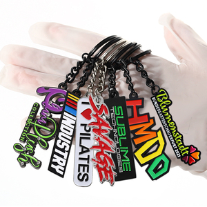 Bán Buôn Kẽm Hợp Kim Men Tùy Chỉnh Kim Loại Keychain 2D 3D Logo Thư Cá Nhân Kim Loại Móc Khóa Chủ Tùy Chỉnh Dây Móc Khóa Logo - Product Image 1