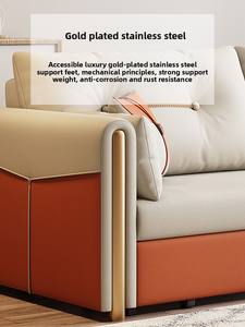 Canapé-lit pliant léger de luxe à double usage multifonctionnel rétractable pour petit appartement salon nordique en <span class=keywords><strong>tissu</strong></span> double - Product Image 4