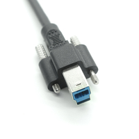 Câble d'imprimante USB 3.0 personnalisé haute vitesse, mâle A vers mâle B, à fixation sur panneau par vis