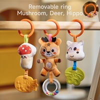 Tumama enfants couleur vive poussette arc jouets anneau de dentition en peluche hochets 3 en 1 peluche ours berceau spirale activité jouet pour les tout-petits