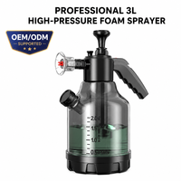 Pulvérisateur pneumatique portatif 3L professionnel pour lavage de vélos et voitures, pulvérisateur à pression multifonctionnel, bouteille à pompe manuelle