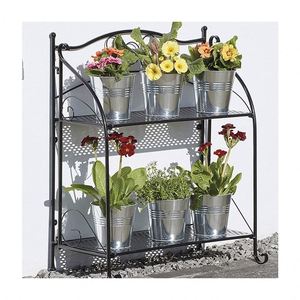 Plant Pot Stand Garden Flower Herb Display Folding Tiered Shelving for Outdoor &amp; Indoor - Product Image 2