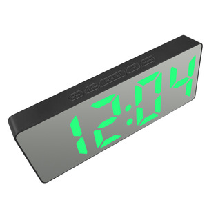 Factory direct wholesale of 3D <b>digital</b> alarm <b>clocks</b>, minimalist Japanese-style electronic <b>clocks</b>, creative 3D luminous LED wall - Product Image 4