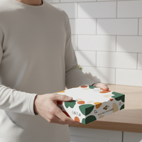 Boîte alimentaire de boulangerie pour retail Boîte d'emballage robuste à rabat avec couvercle à insertion et fond plat