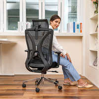 Nouveau modèle de chaise de bureau ergonomique en maille de haute qualité avec porte-vêtements et accoudoirs 3D – Mobilier de bureau