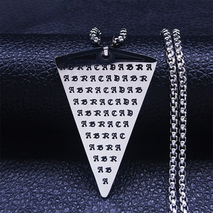 Collar de cadena de adivinación Abracadabra talismán de acero inoxidable para hombre colgantes <span class=keywords><strong>Abraxas</strong></span> collares joyería oculta Collier (NL510) - Product Image 1