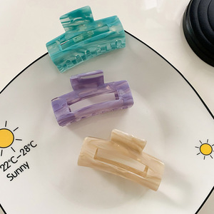 Tùy Chỉnh Sọc Cellulose Acetate Tóc Claw Clip Hình Chữ Nhật 12Cm Cực Lớn Kẹp Tóc Cho Phụ Nữ Claw - Product Image 2