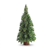 Mini arbre de Noël vert pointu en PVC avec base en bois massif En stock ; 45/60/75 cm Arbre de Noël artificiel Décoration de table d'intérieur
