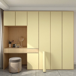 Juego de tocador de lujo personalizado con espejo LED, cajones de almacenamiento de madera para armario, muebles de tocador para dormitorio de hotel - Product Image 4