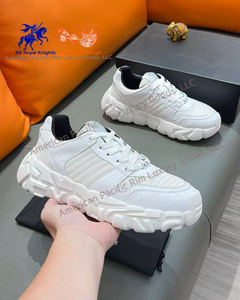 Amani 2025 Zapatillas Casuales con Cordones para Hombre Color Caqui, Suela Plana, Zapatos para Caminar, Cuero Genuino de Vaca, Logotipo Personalizado, Gran Venta - Product Image 3