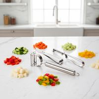 Roestvrijstalen schilmes 3-delige set Fruitwortelrasp Keuken Aardappelschiller Multifunctionele meloenrasp