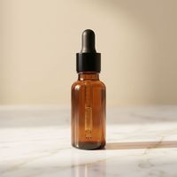 Flacon compte-gouttes en verre marron personnalisé avec logo pour sérum cosmétique, crème de soin, huiles essentielles, masques faciaux – 30ml, 50ml, 100ml